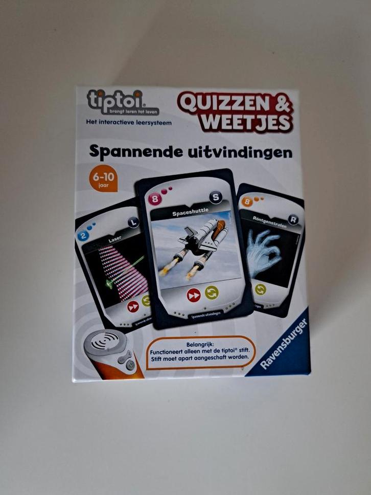 Tiptoi Quizzen & Weetjes - Spannende Uitvindingen, Hobby en Vrije tijd, Gezelschapsspellen | Bordspellen, Gebruikt, Een of twee spelers