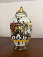 Delfts Blauw Polychroom Vaas met Deksel, Antiek en Kunst, Antiek | Keramiek en Aardewerk, Ophalen of Verzenden