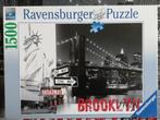 Puzzel 1500 stukjes: Brooklyn Bridge, Ophalen of Verzenden, 500 t/m 1500 stukjes, Gebruikt, Legpuzzel
