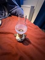 Oude olielamp met Delfts blauw, Ophalen of Verzenden