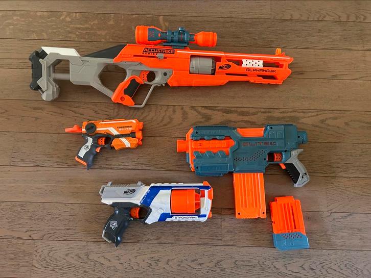 Gevarieerde collectie Nerf guns/ Nerf pistolen, Kinderen en Baby's, Speelgoed | Buiten | Actiespeelgoed, Gebruikt, Ophalen