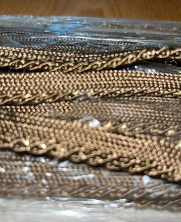 25 meter Sierkoord bruin beige goud. 25 meter beschikbaar voor biedingen