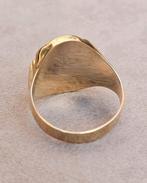 Mooie 14k gouden zegelring, 20 of groter, Nieuw, Ophalen of Verzenden, Zilver