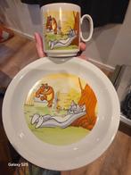 Vintage Disney Kop en Bordje - Tom & Jerry, Huis en Inrichting, Gebruikt, Keramiek, Ophalen of Verzenden, Overige stijlen