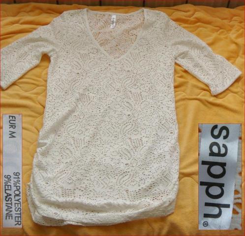 Nieuwe ecru strandtuniek van SAPPH maat M, Kleding | Dames, Badmode en Zwemkleding, Nieuw, Overige typen, Beige, Ophalen of Verzenden