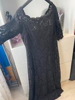 Zwarte kanten gala jurk met glitters. Stof is strech., Galajurk, Zwart, Maat 46/48 (XL) of groter, Ophalen of Verzenden