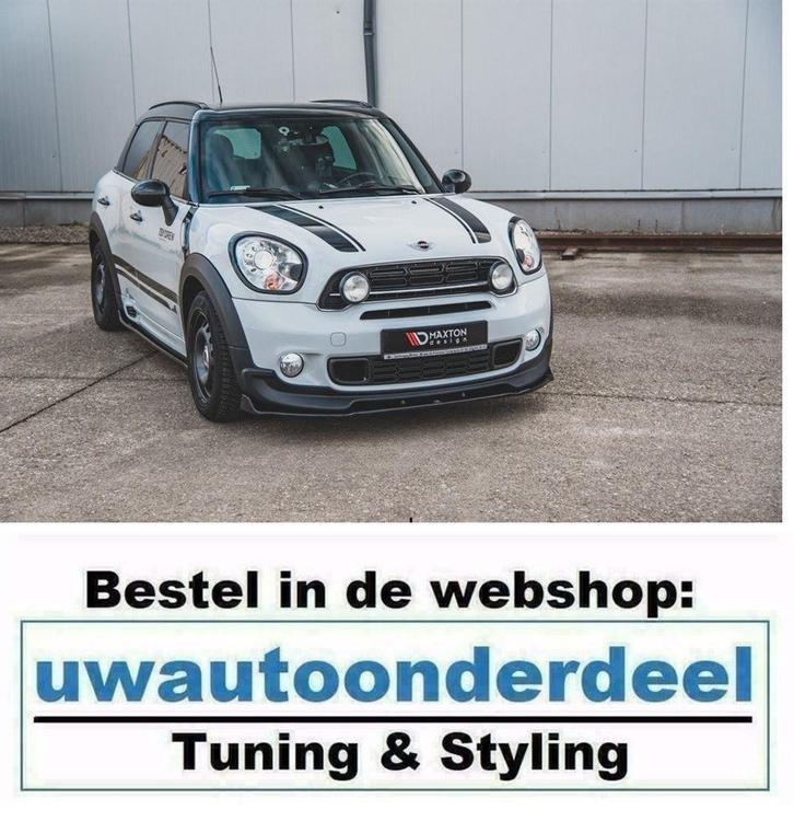 Maxton Spoiler Lip Splitter Voor Mini Countryman JCW R60, Auto diversen, Tuning en Styling, Verzenden