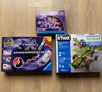 Sporenonderzoek, kristallen maken en knex. Nieuw beschikbaar voor biedingen
