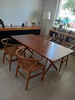 CH24 wishbone chairs 1968  | Andreas Tuck AT303 tafel 1968, Huis en Inrichting, Stoelen, Ophalen, Bruin, Vier, Hout