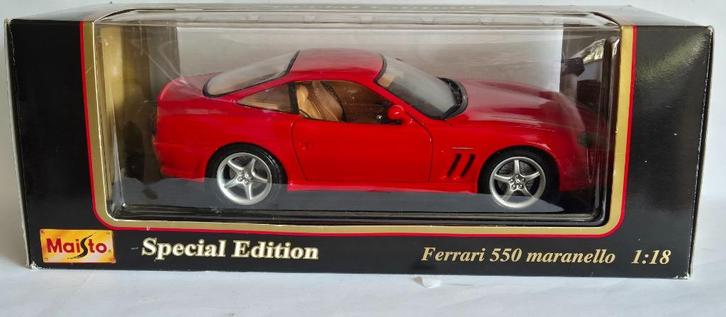 Ferrari 550 Maranello Modelauto 1:18, Hobby en Vrije tijd, Modelauto's | 1:18, Zo goed als nieuw, Auto, Maisto, Ophalen of Verzenden
