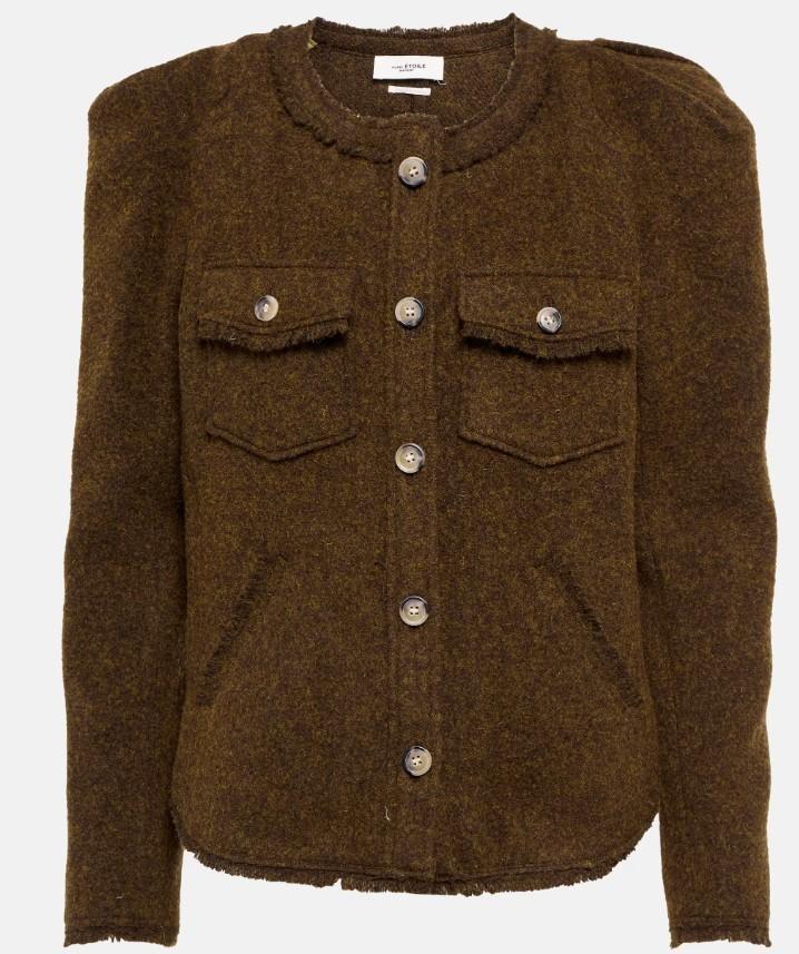 Isabel Marant Etoilet jacket Nelly Khaki M 42, Kleding | Dames, Jasjes, Kostuums en Pakken, Zo goed als nieuw, Jasje, Maat 42/44 (L)