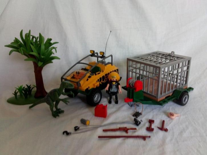 Playmobil 4175 set 1 Amfibievoertuig met Deinoncychus, Kinderen en Baby's, Speelgoed | Playmobil, Gebruikt, Complete set, Ophalen of Verzenden