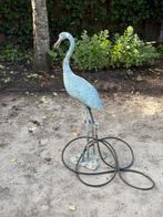 Vijver reiger, Tuin en Terras, Tuinbeelden, Ophalen of Verzenden, Gebruikt, Metaal, Dierenbeeld