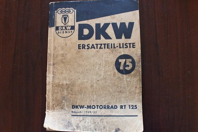 DKW RT125 1949/1950 motorrad ersatzteil liste RT 125, Motoren, Handleidingen en Instructieboekjes, Overige merken, Ophalen of Verzenden