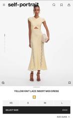 SP midi jurk met cut-out en kant botergeel, Kleding | Dames, Maat 38/40 (M), Verzenden, Geel, Nieuw