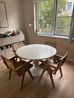 Te koop: 4x eetkamerstoelen (rotan - Loods 5), Ophalen, Bruin, Leer, Zo goed als nieuw
