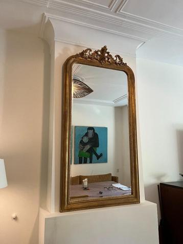 Grote Gouden Kuifspiegel Antieke Stijl Schouwspiegel 86x173 beschikbaar voor biedingen