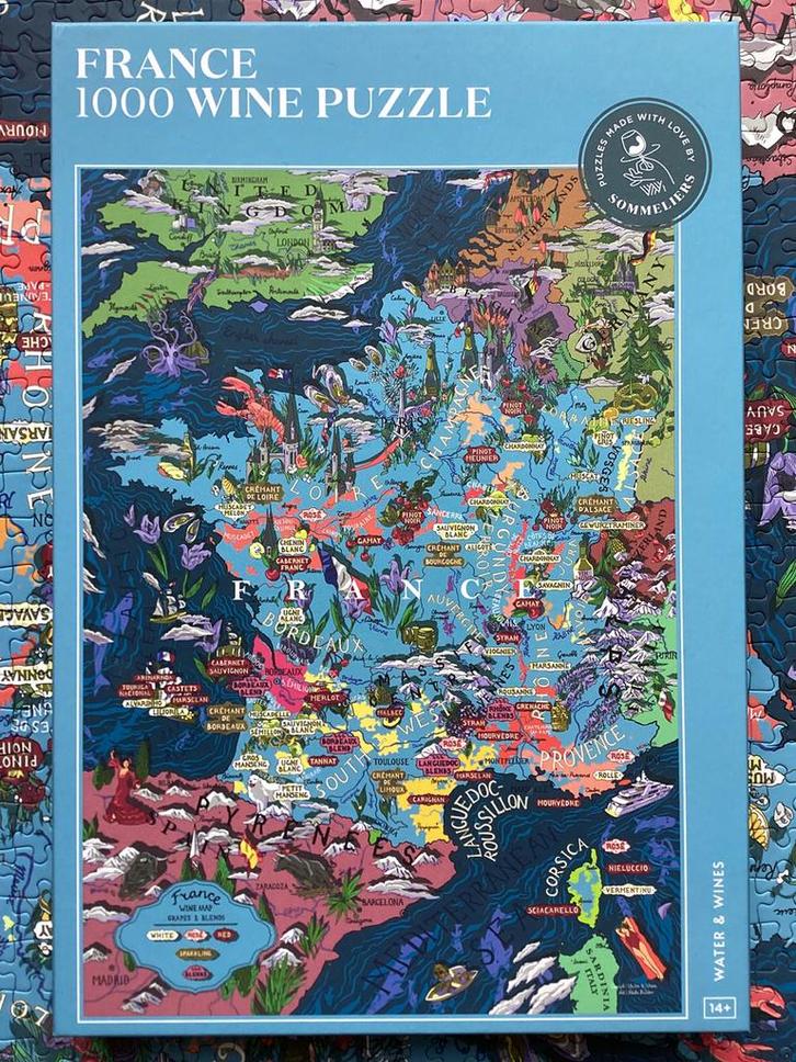 Franse wijn puzzel 1000 stukjes, compleet en als nieuw, Hobby en Vrije tijd, Denksport en Puzzels, Zo goed als nieuw, Legpuzzel
