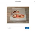 Gusta etagere drielaags hout bamboe porselein, Ophalen of Verzenden, Nieuw