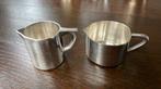 Melkkannetjes Hollandia plate en verzilverd, Antiek en Kunst, Antiek | Goud en Zilver, Ophalen of Verzenden, Zilver