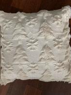 Twee fluffy pluche kerstboom sneeuwkristal beige kussenhoes, Ophalen of Verzenden, Nieuw