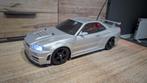 Tamiya TT01 Nissan Skyline R34 GTR  1:10 RC met verlichting, Zo goed als nieuw, Schaal 1:10, Auto onroad, RTR (Ready to Run)