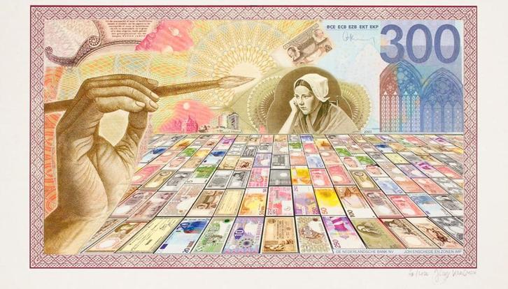 Hugo Kaagman Mother of all Money Joh.Enschede DNB 2003, Antiek en Kunst, Kunst | Litho's en Zeefdrukken, Ophalen of Verzenden