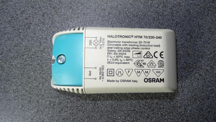 Osram - Halotronic Transformator HTM 70/230-240 20-70 watt, Doe-het-zelf en Verbouw, Elektra en Kabels, Zo goed als nieuw, Overige typen