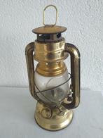 Massief messing olielamp, Ophalen of Verzenden