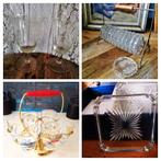 Retro rekje glazen 12 onderzetters borrelglaasjes auto's rek, Antiek en Kunst, Ophalen of Verzenden