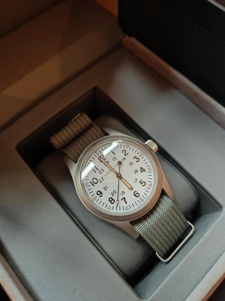 Hamilton Khaki Mechanical Horloge, Sieraden, Tassen en Uiterlijk, Horloges | Heren, Zo goed als nieuw, Overige merken, Ophalen of Verzenden