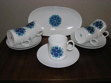 5 Thomas Germany Pinwheel blue kop en schotels + schaaltje  beschikbaar voor biedingen