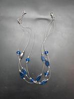 Blauwe Stenen Ketting, Blauw, Ophalen of Verzenden, Zo goed als nieuw, Steen of Mineraal