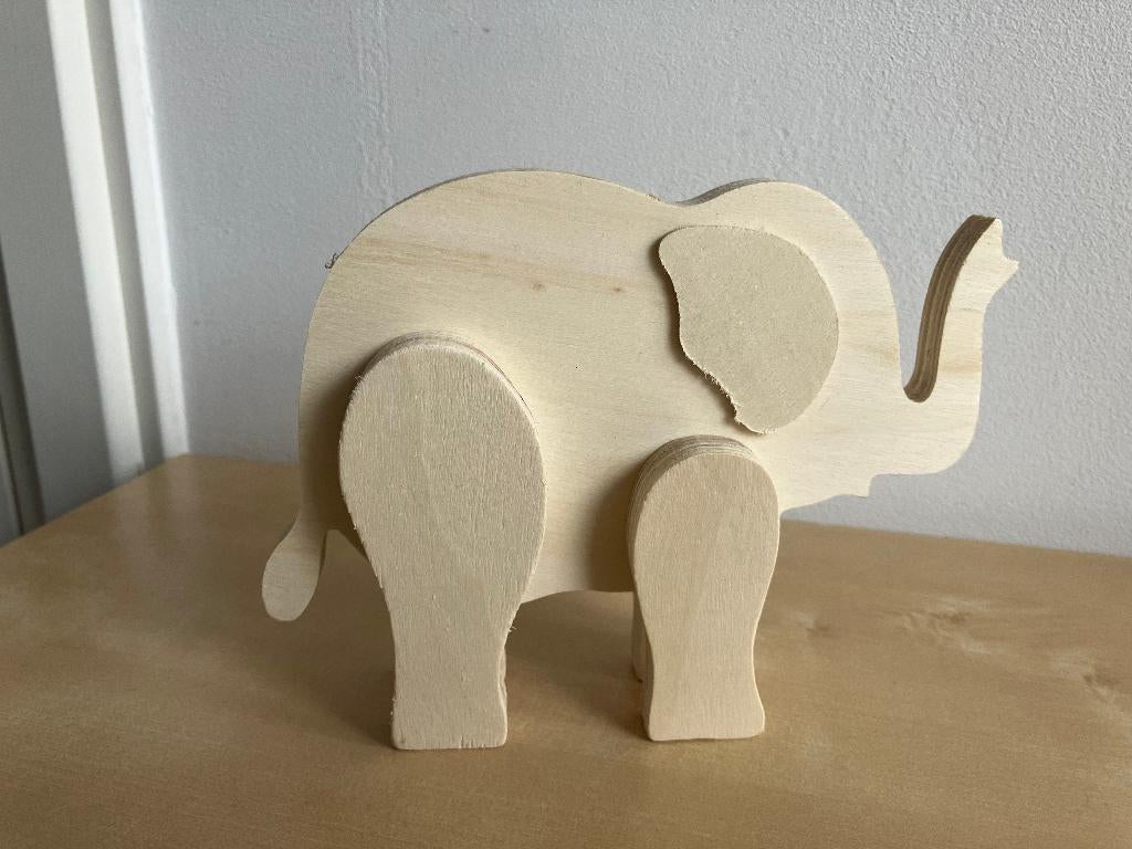 Houten olifant, Ophalen of Verzenden, Nieuw