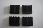 4 zwarte ramen met shutters (uit Lego trein 7745), Ophalen of Verzenden, Gebruikt, Losse stenen, Lego