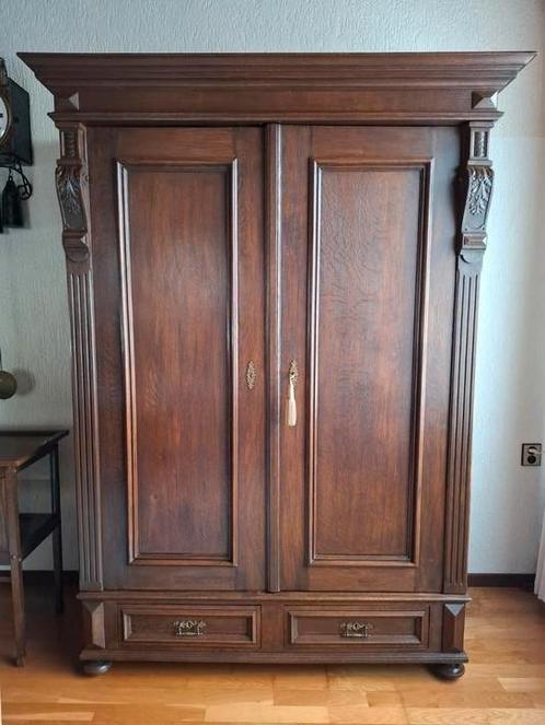 Prachtige antieke eiken kast uit 1890, Antiek en Kunst, Antiek | Meubels | Kasten, Ophalen