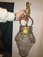 Antieke Bronzen Lantaarn Hanglamp, Huis en Inrichting, Lampen | Hanglampen, Ophalen, Gebruikt, Metaal, Minder dan 50 cm
