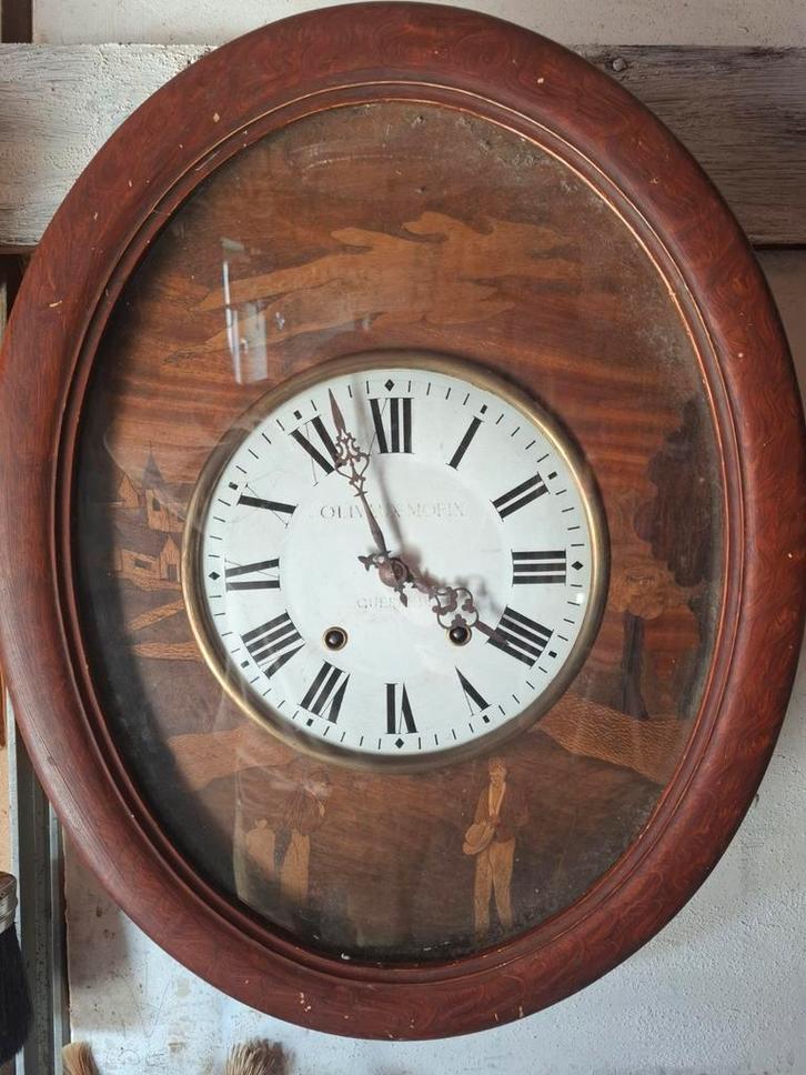 Antieke Comtoise Huwelijksklok, 1870, Antiek en Kunst, Antiek | Klokken, Ophalen of Verzenden