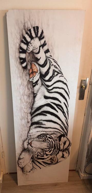 Tijger Print - Decoratief Kunstwerk beschikbaar voor biedingen