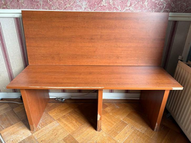 Houten bankje 125x48x92 - Stevig!, Huis en Inrichting, Bureaus, Gebruikt, Ophalen