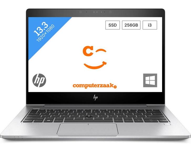 HP EliteBook 830 G5/Intel Core i3 3.4GHz/8GB/256GB SSD/Windo, Computers en Software, Windows Laptops, Refurbished, 13 inch, SSD