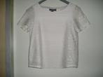 Dameskleding: witte opengewerkte top, mt 34(XS), Primark, Wit, Ophalen of Verzenden, Korte mouw