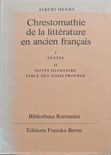 Chrestomathie de la littérature en ancien Français. beschikbaar voor biedingen