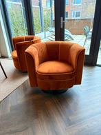 2x Dutchbone Flower Oranje Stoelen, Ophalen, Vintage, 75 tot 100 cm, Zo goed als nieuw