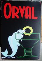 ORVAL REKLAME -METAAL-, Verzamelen, Merken en Reclamevoorwerpen, Ophalen of Verzenden, Gebruikt, Reclamebord
