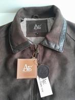 leren heren jas/jack  maat 52/54, Maat 52/54 (L), Bruin, Andrea Eemani, Nieuw