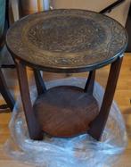 Antieke rooktafel met koperen blad, Antiek en Kunst, Ophalen