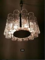 vintage Doria luster hanglamp mid-century, Ophalen, 50 tot 75 cm, Zo goed als nieuw, Glas