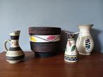 Vintage vazenset + bloempot, Ophalen of Verzenden, Huis en Inrichting