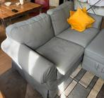 Ikea grijze Ektorp 2-zits, Huis en Inrichting, 150 tot 200 cm, Minder dan 75 cm, Gebruikt, Stof
